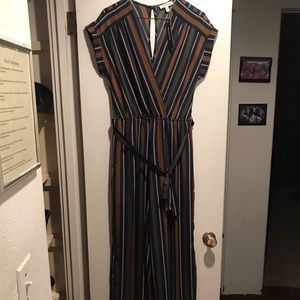 Monteau Striped Jumpsuit NWT